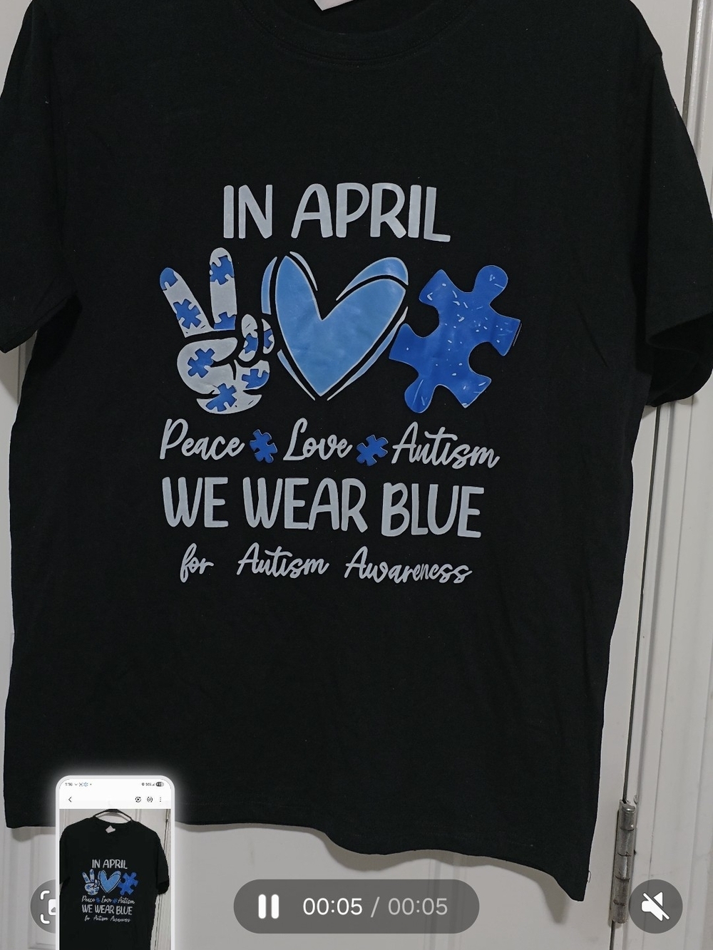 We Wear Blue Autism Awareness Kids T-Shirt